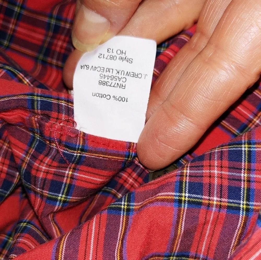 J. Crew Red Plaid Tunic 2